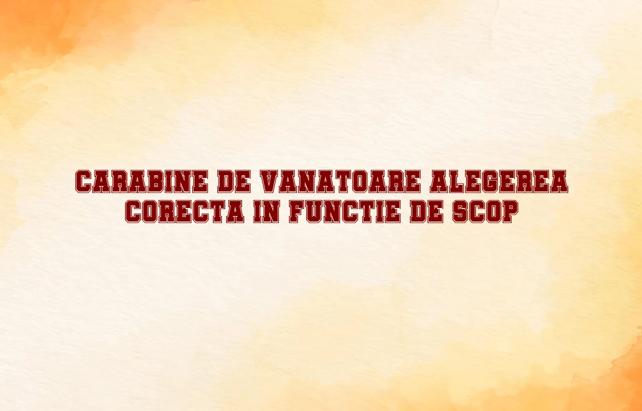 Carabine de vanatoare alegerea corecta in functie de scop